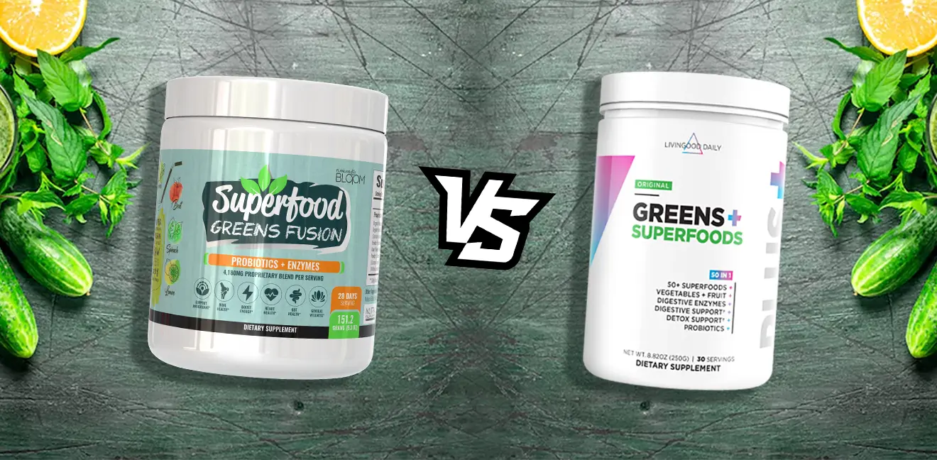 Superfood Greens Fusion Vs. Livingood Daily Greens + Superfoods